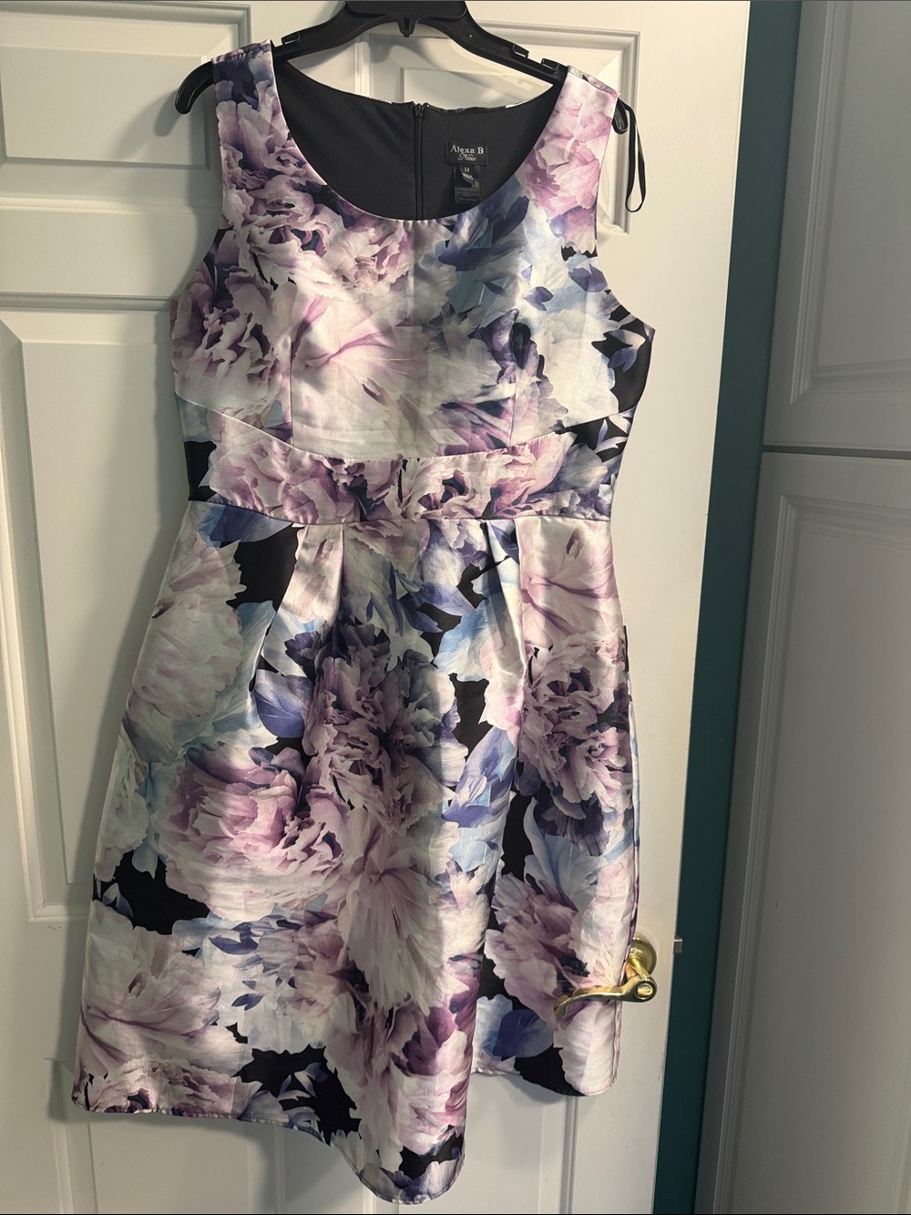 Avenue Blu Lavender Floral Fit & Flare Dress